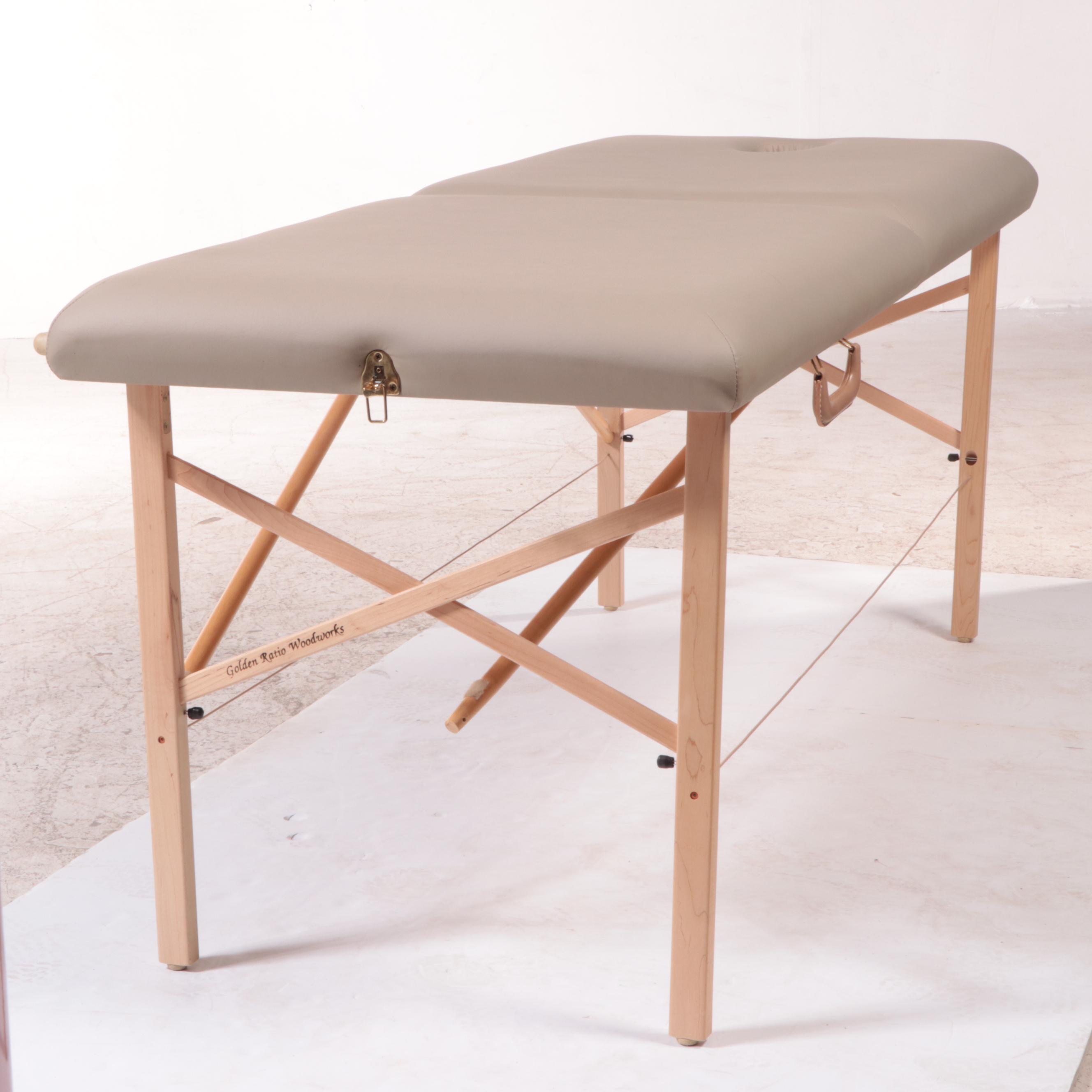 Golden Ratio Woodworks Folding Massage Table EBTH