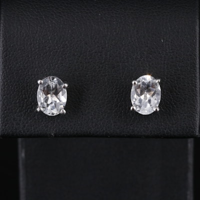 Sterling Silver Gemstone Stud Earrings