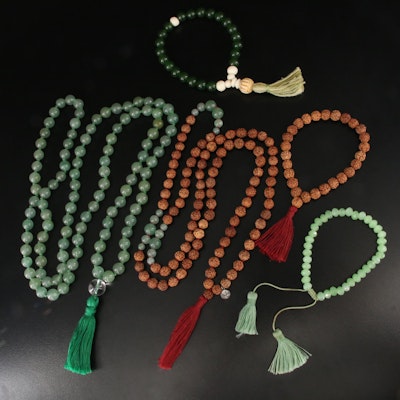Aventurine, Seed and Quartz Beaded Necklaces and Bracelets
