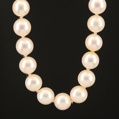 Vintage Mikimoto Pearl Necklace with Sterling Clasp