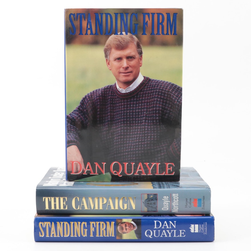 Signed First Edition "Standing Firm" by Dan Quayle and More