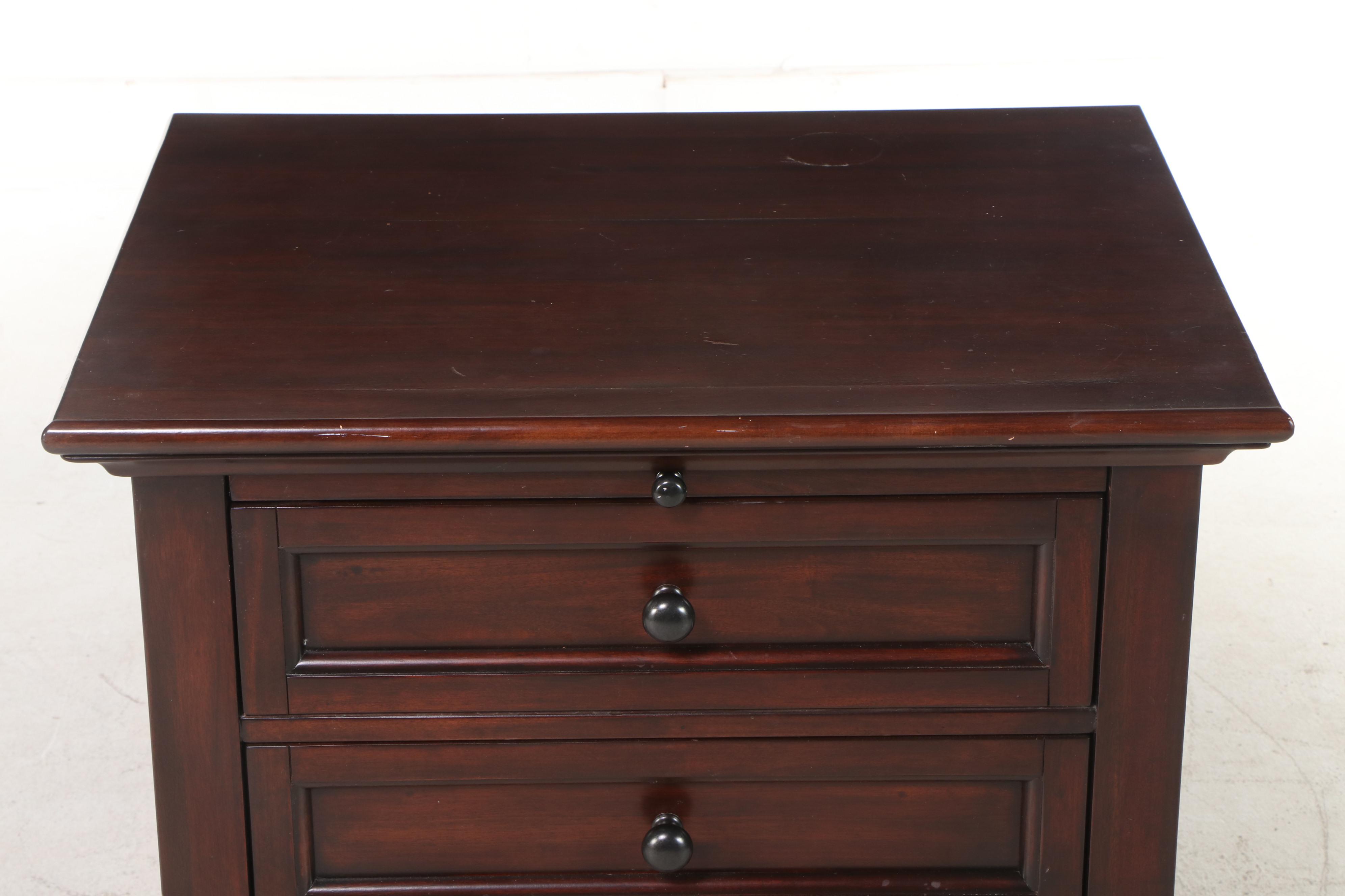 Pottery Barn "Hudson" Mahogany FourDrawer Nightstand EBTH