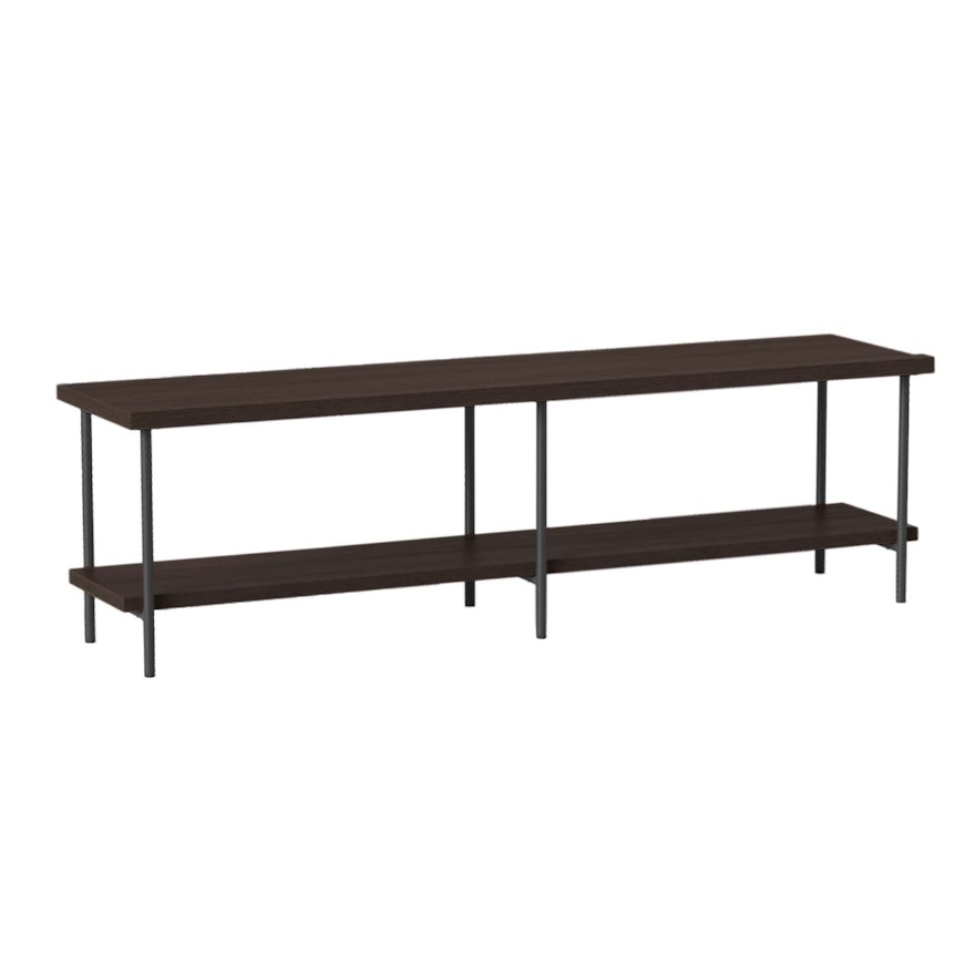 Industrial Style 60" TV Stand in Espresso Finish