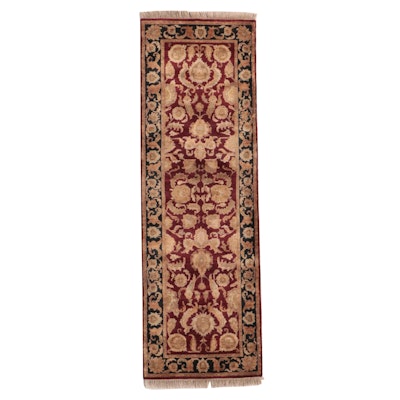 2'8 x 7'11 Hand-Knotted Indian Agra Carpet Runner