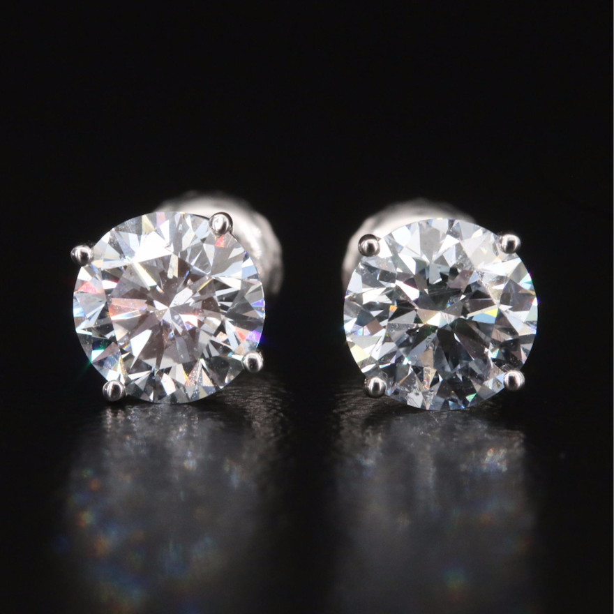 14K 1.95 CTW Lab Grown Diamond Stud Earrings