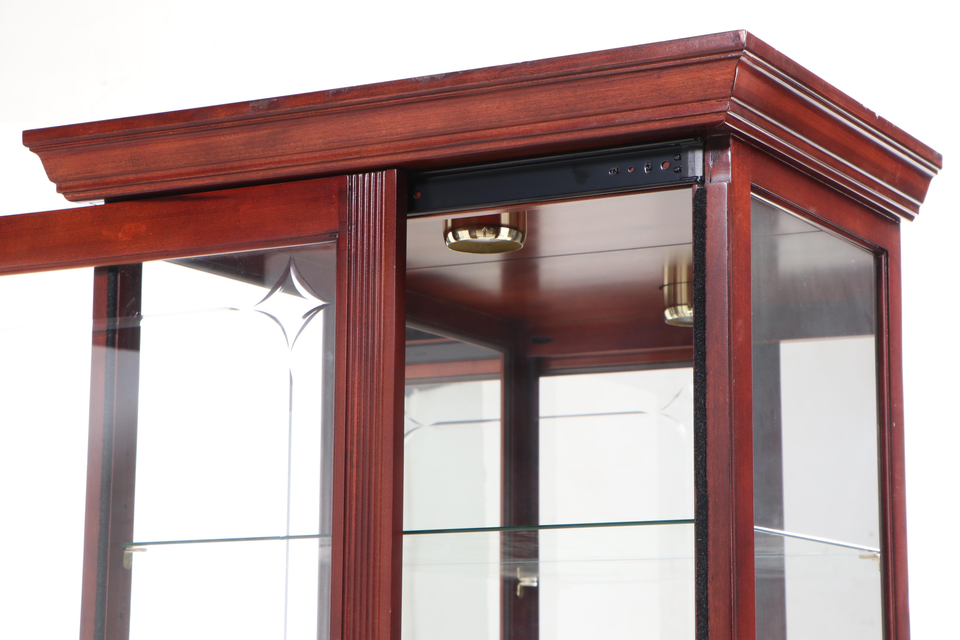 Pulaski Display with CutGlass Sliding Door EBTH