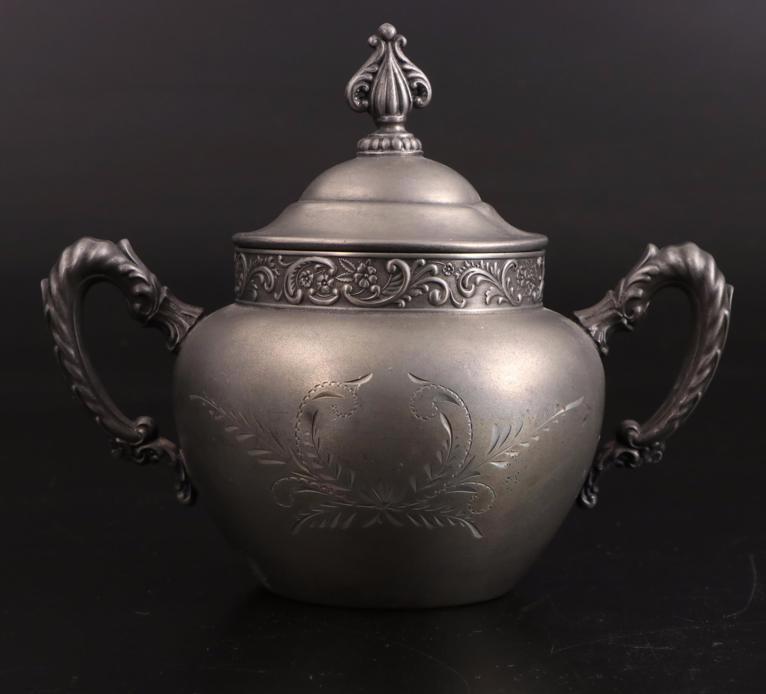 Royal Mfg. Co. and Forbes Silver Co. Silver Plate Tea Service and