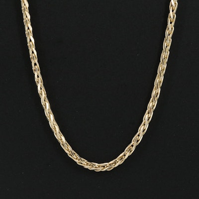 14K Wheat Chain Necklace