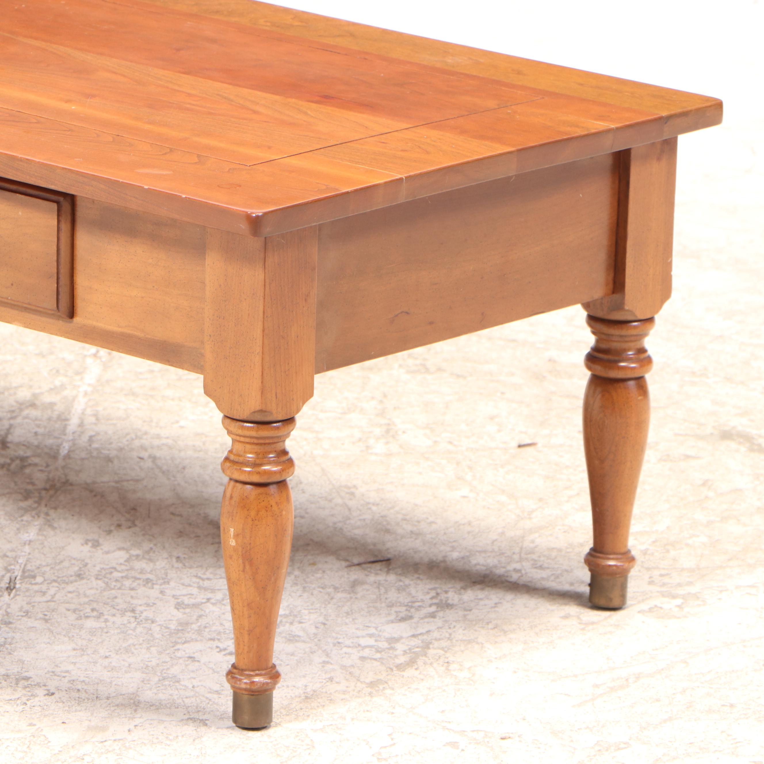 Harden Furniture Federal Style Cherrywood TwoDrawer Coffee Table EBTH