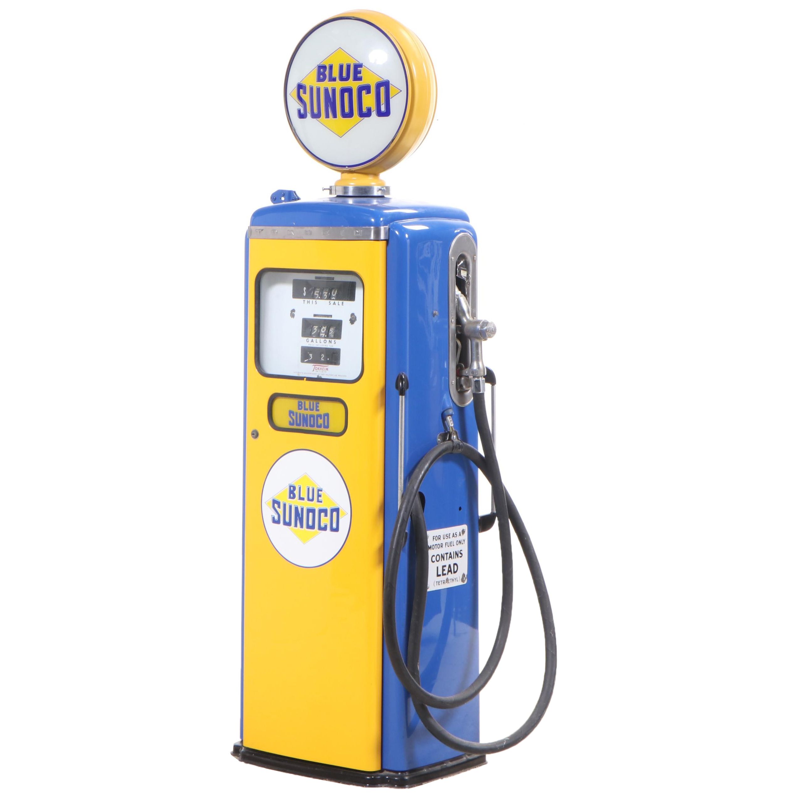 Tokheim Blue Sunoco Reproduction Double-Sided Gasoline Pump | EBTH