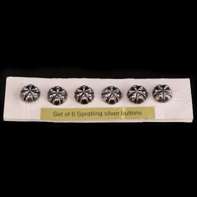 William Spratling Mexican Sterling Silver Buttons, Mid-20th Century