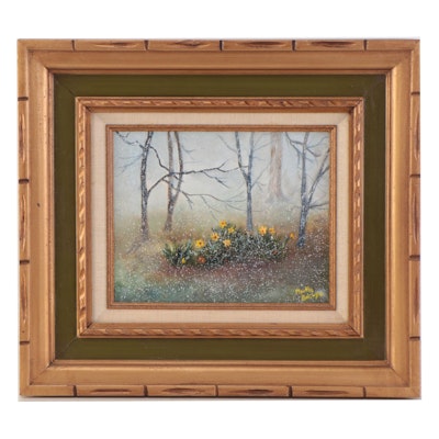 Martha Ratcliffe Landscape Oil Painting, Late 20th Century