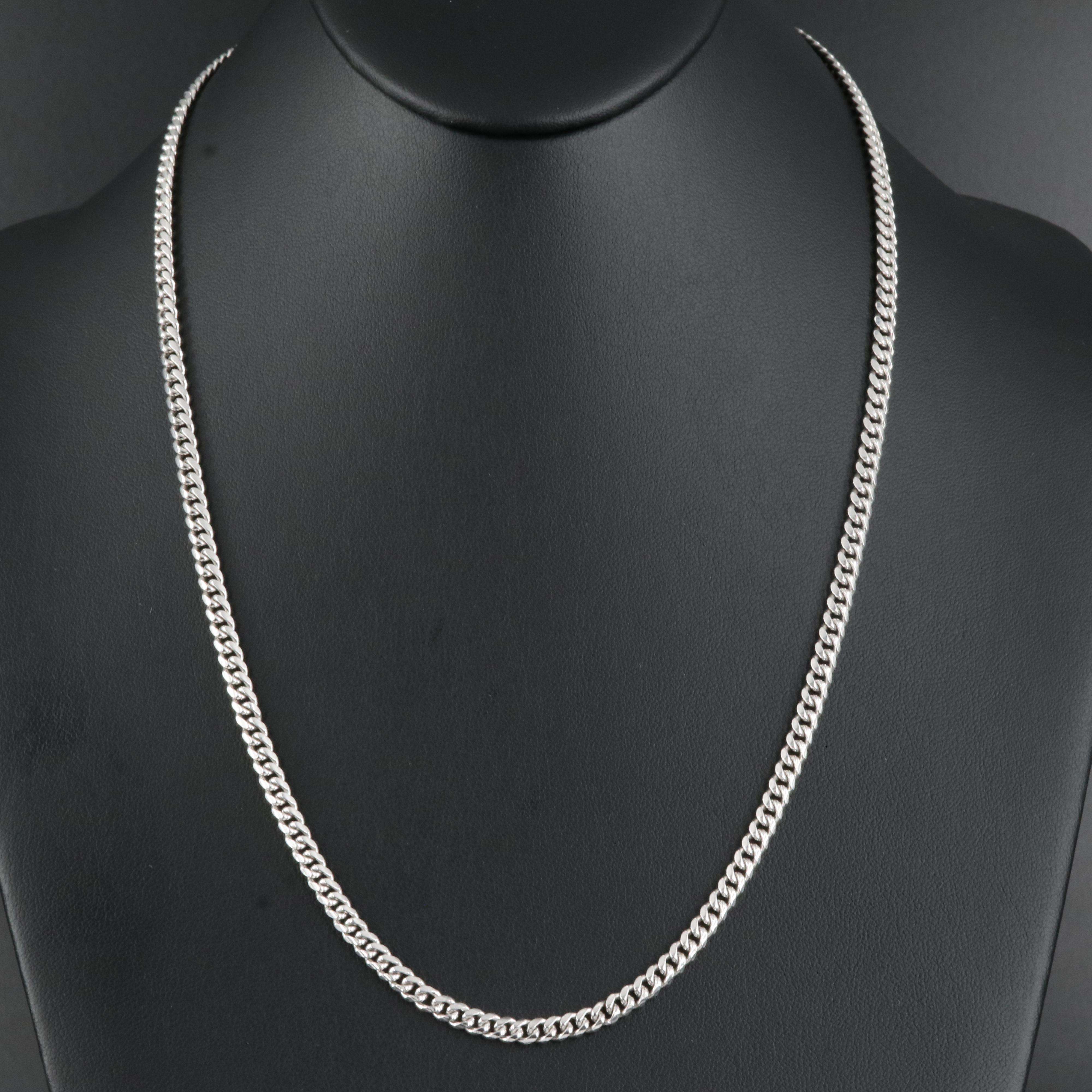 Sterling Curb Chain Necklace EBTH
