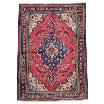 3'5 x 4'9 Hand-Knotted Persian Tabriz Accent Rug