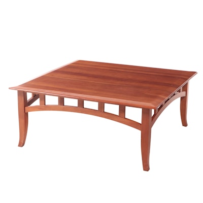 Arts and Crafts Style Cherrywood Coffee Table