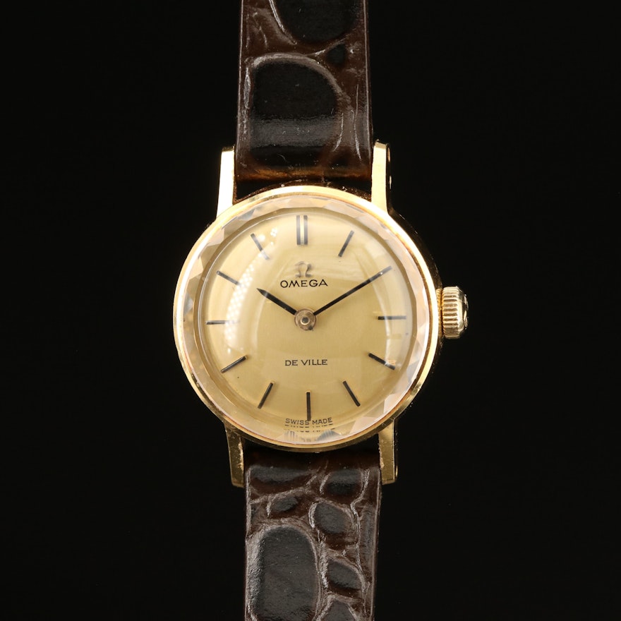 18K Omega DeVille Vintage Wristwatch