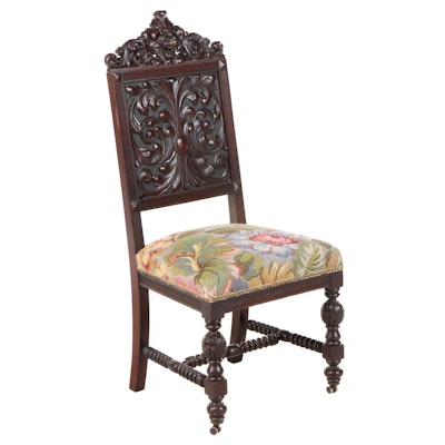 Renaissance Style Carved Side Chair, Early 20th Century