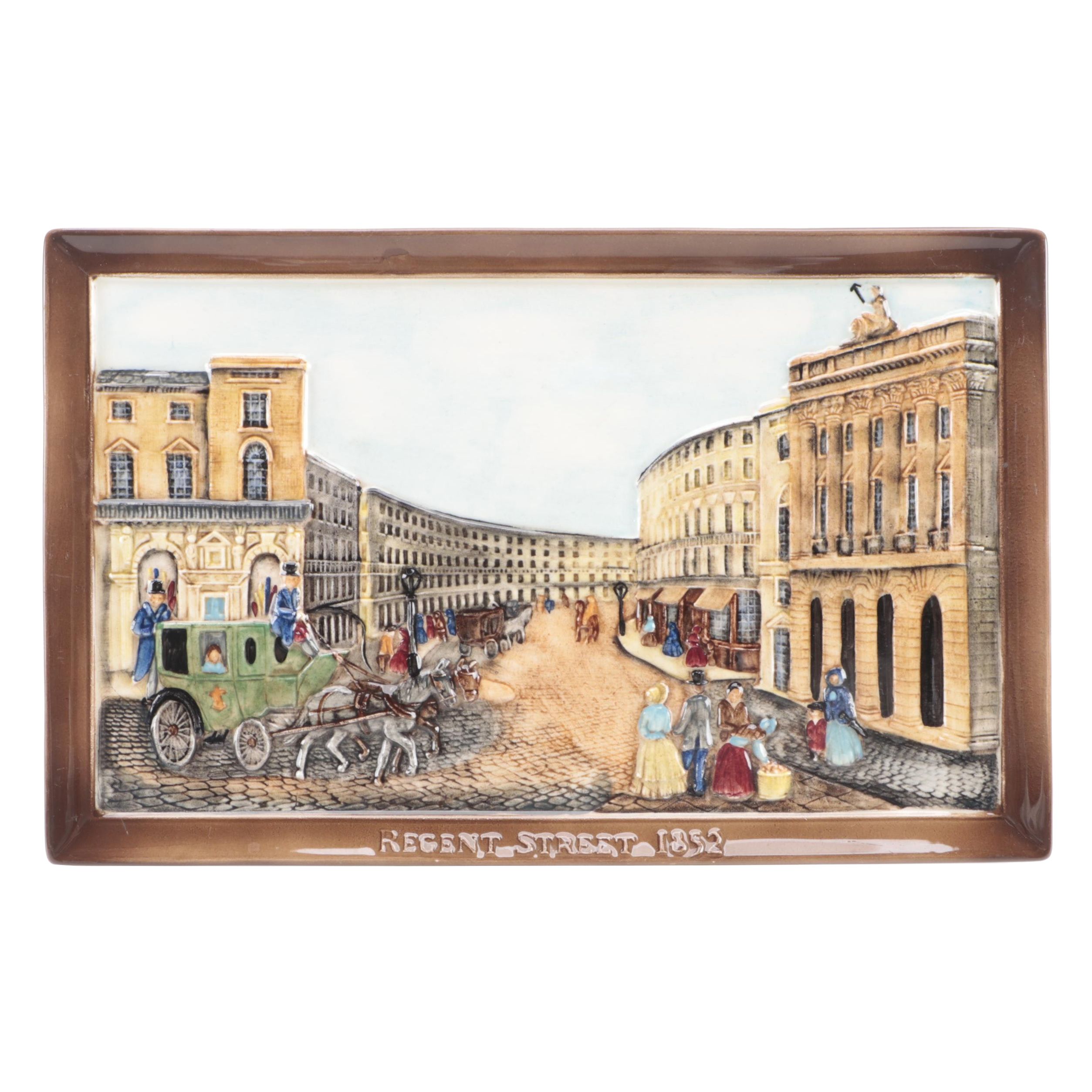 Royal Doulton Beswick Pottery Regent Street 1852 Ceramic Wall Plaque EBTH