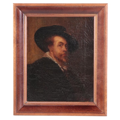 Oil Painting After Peter Paul Rubens Self-Portrait