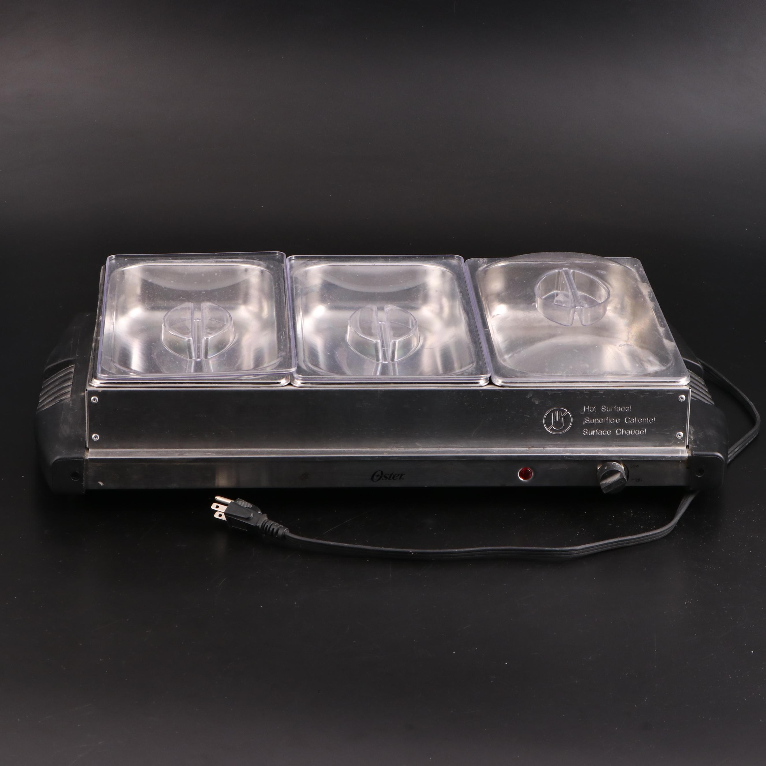 Salton "Cosmpolitan" Warming Tray with Oster Food Warmer and Chafing