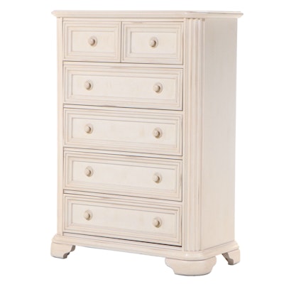 Stanley Furniture Cream-Painted Five-Drawer Chest
