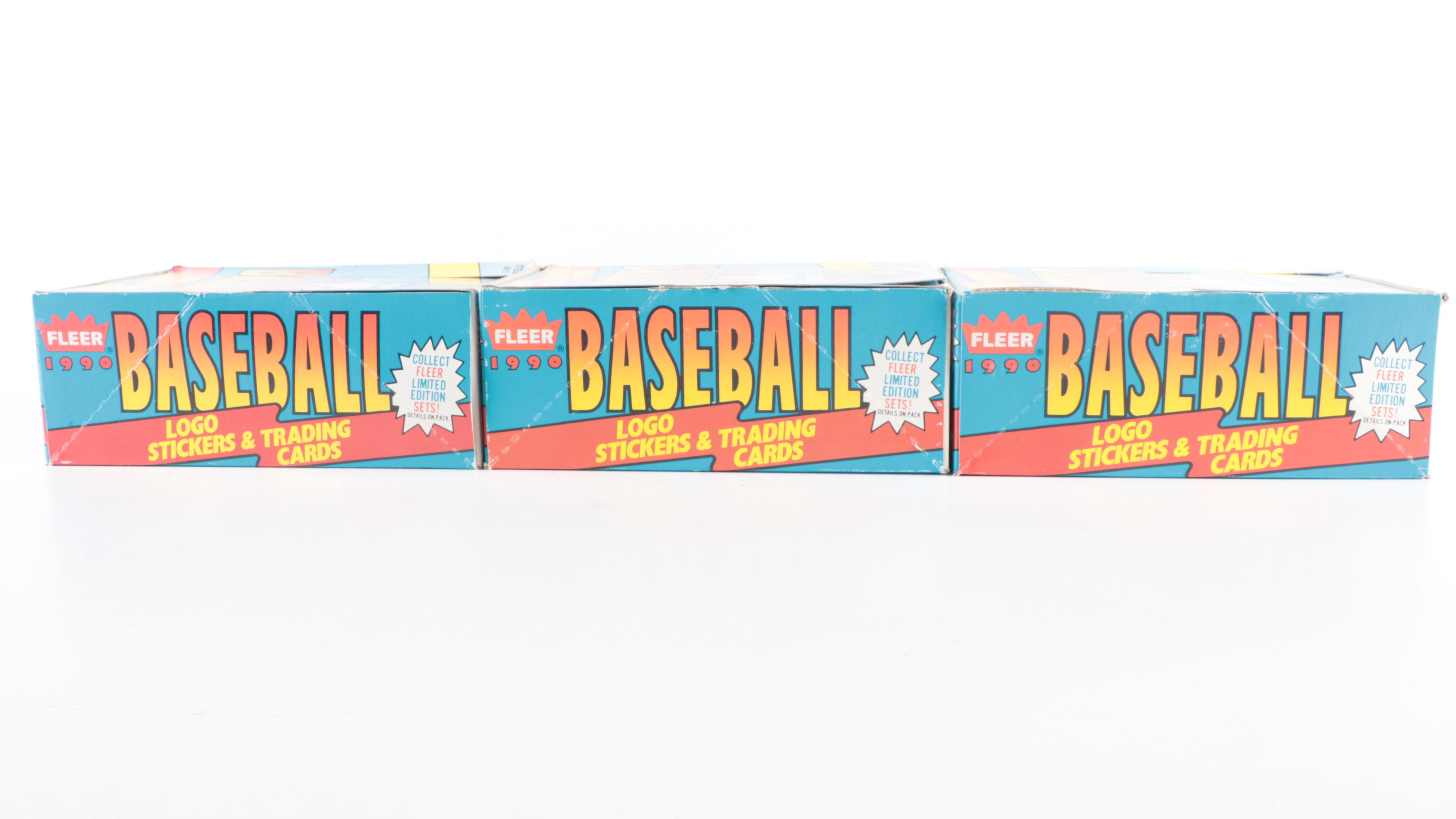 1990 Fleer Baseball Card Wax Boxes EBTH