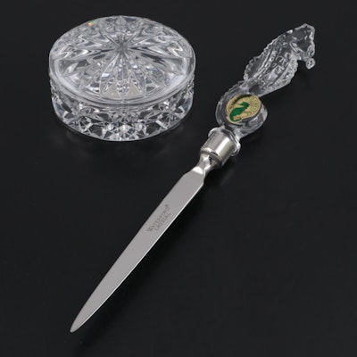 Waterford Crystal Letter Opener and Enrollment Box