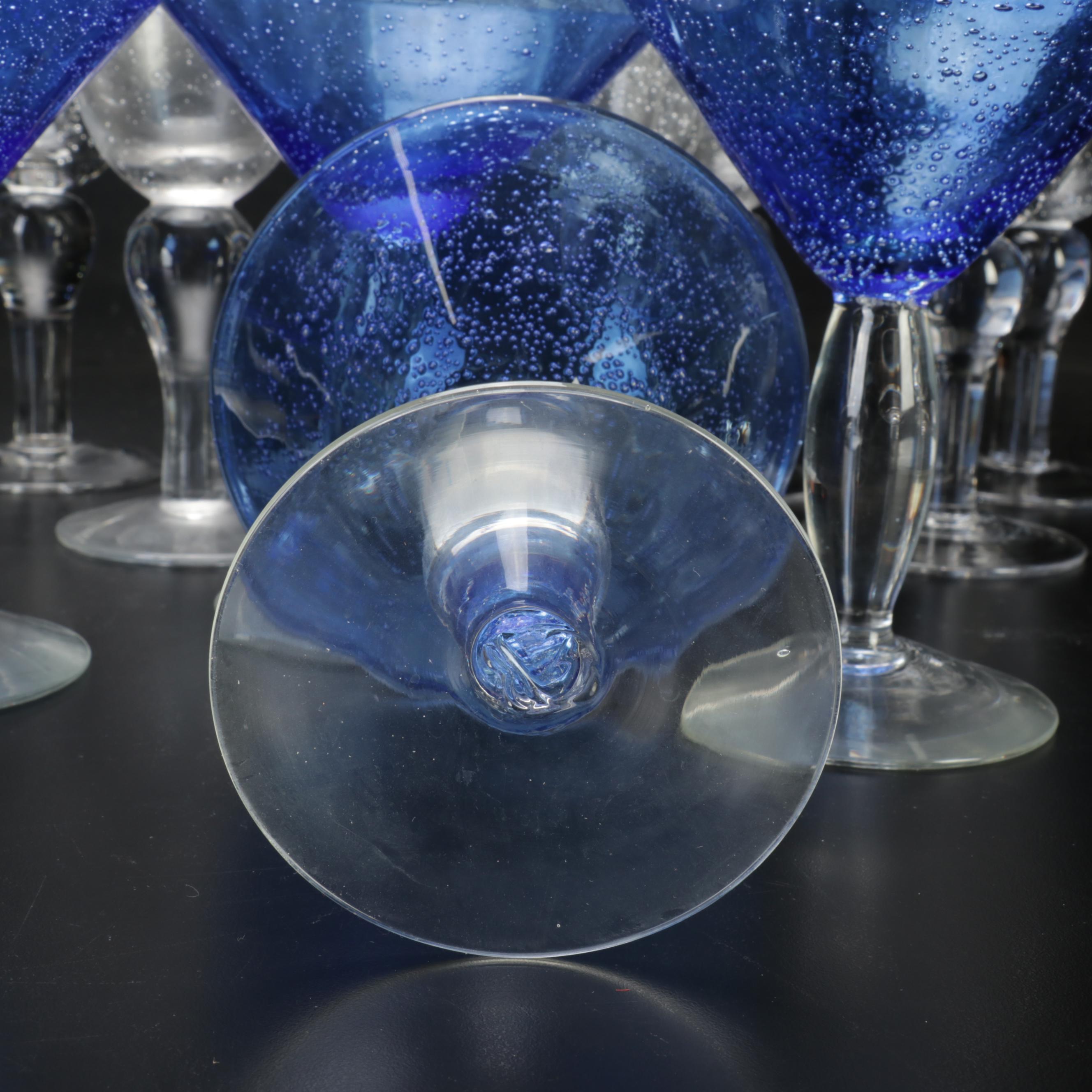 Suspended Bubble Glass Stemware with Pitcher and Bowl EBTH