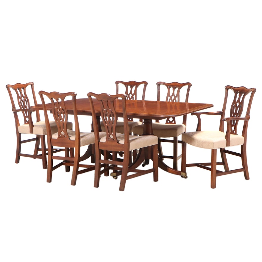 Seven-Piece Hickory Chair Furniture Co. "James River" Mahogany Dining Set