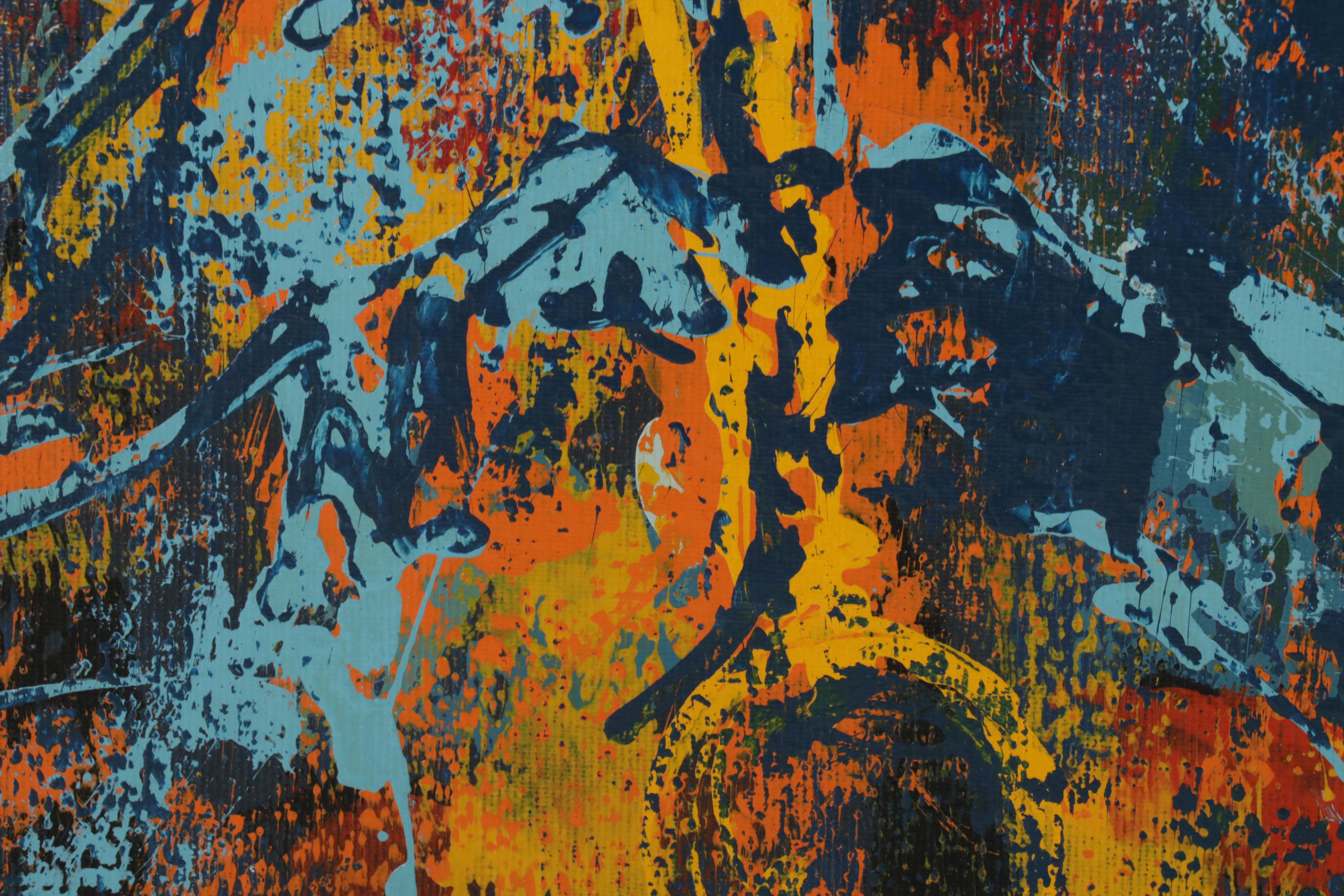 Jack Lauder Modernist Oil Painting of Jazz Ensemble EBTH