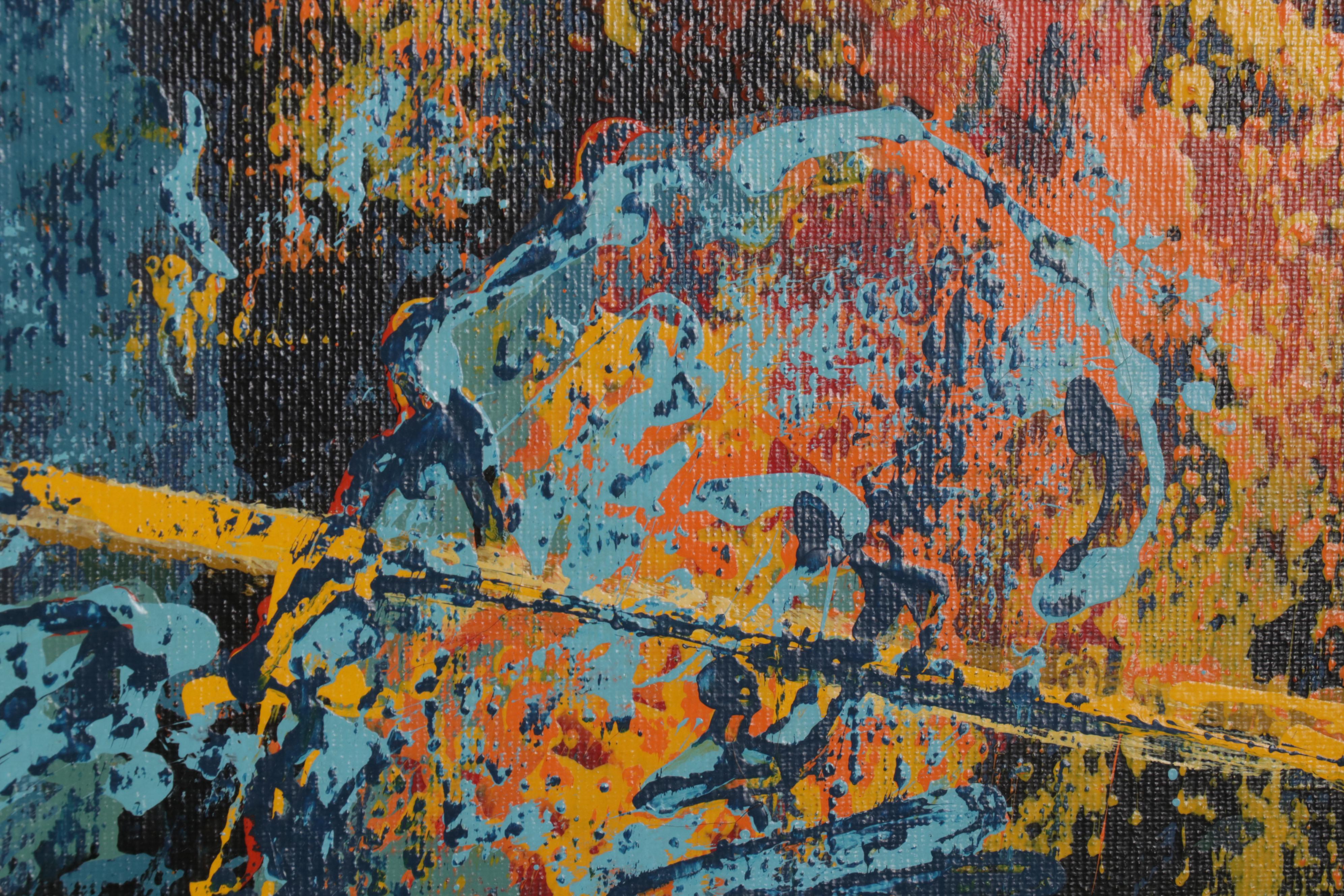 Jack Lauder Modernist Oil Painting of Jazz Ensemble EBTH