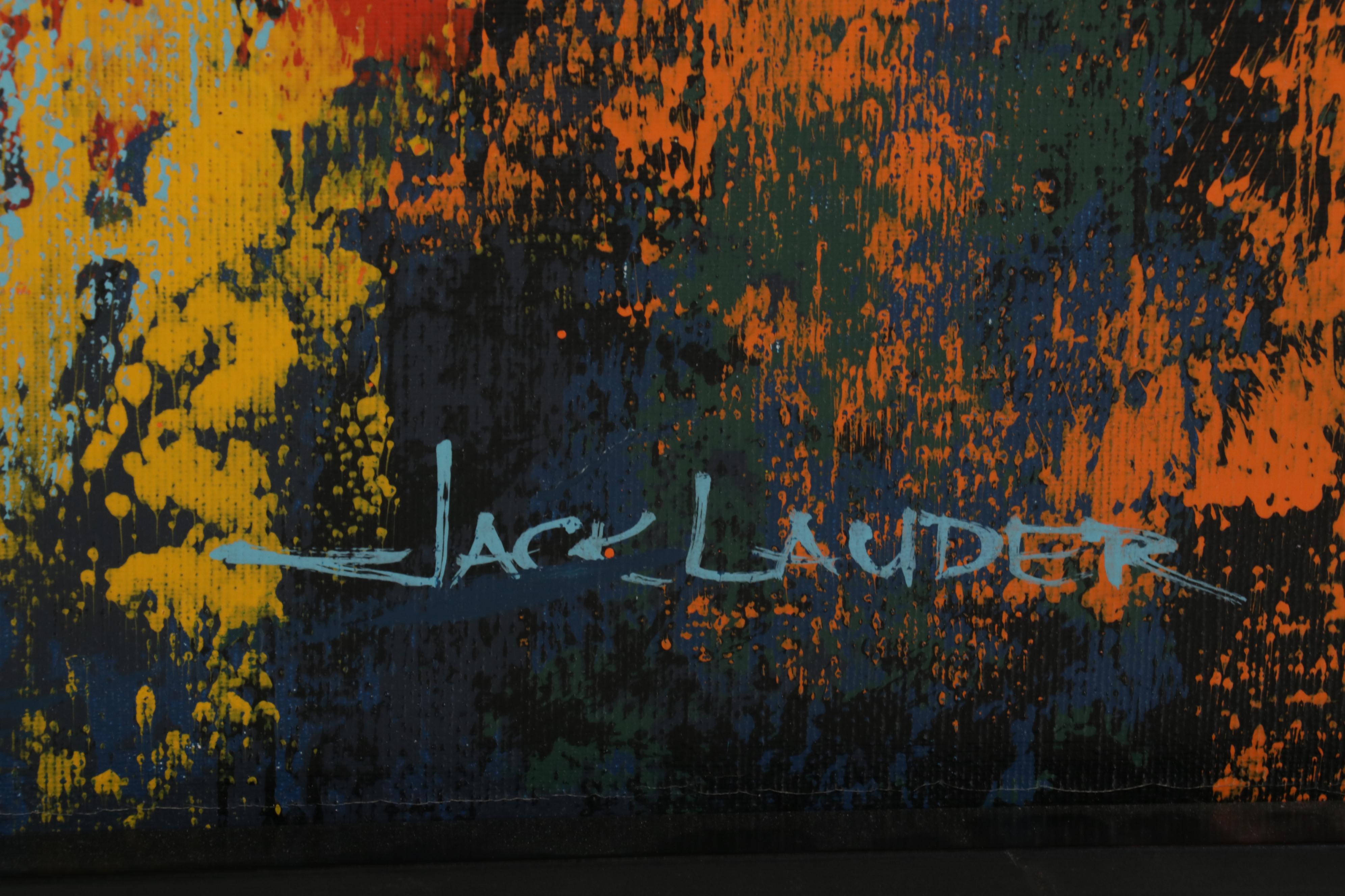 Jack Lauder Modernist Oil Painting of Jazz Ensemble EBTH