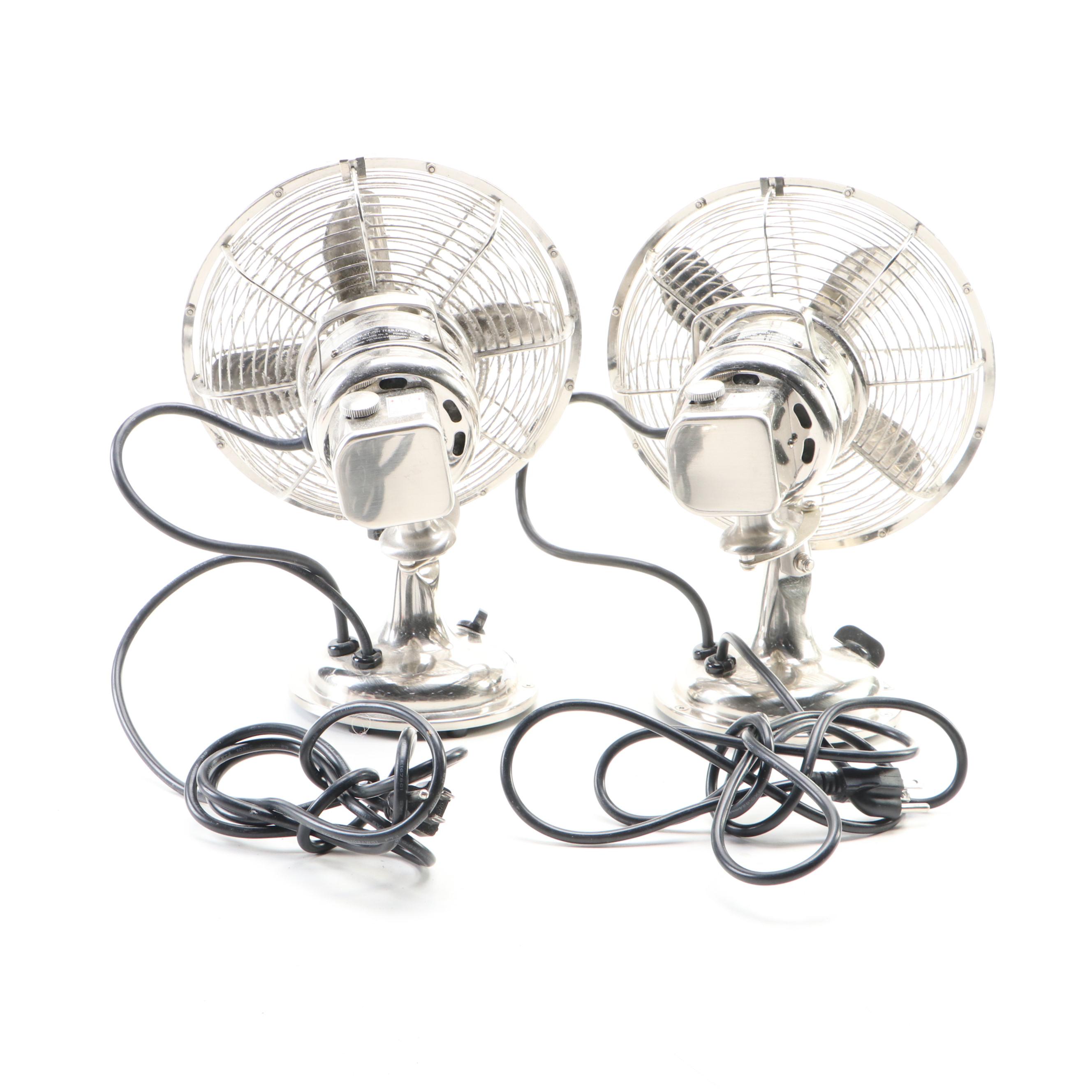 Restoration Hardware Allaire No.8 Oscillating Desk Table Fans EBTH