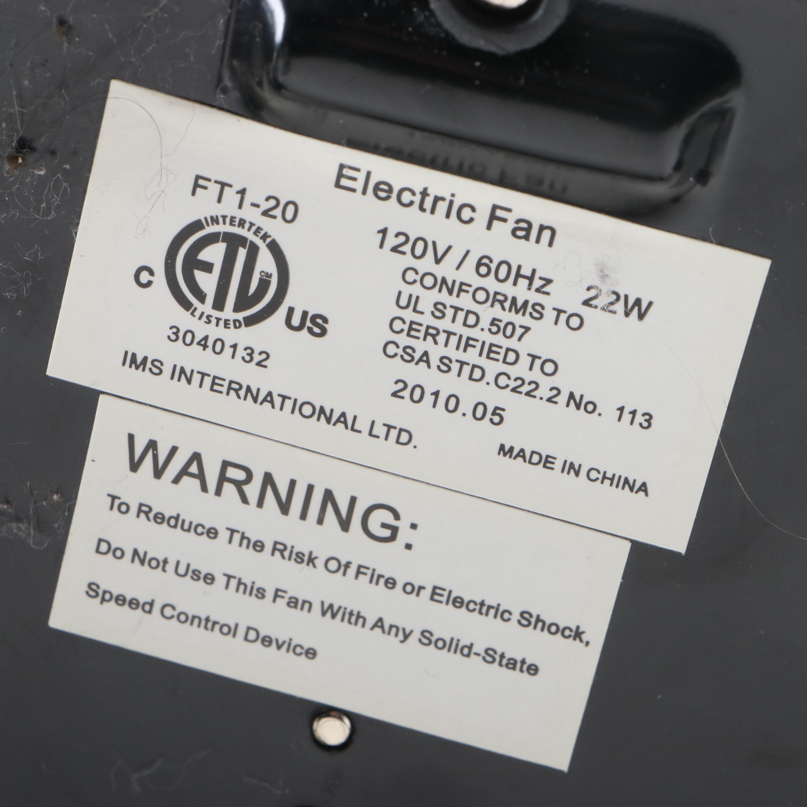 Restoration Hardware Allaire No.8 Oscillating Desk Table Fans EBTH