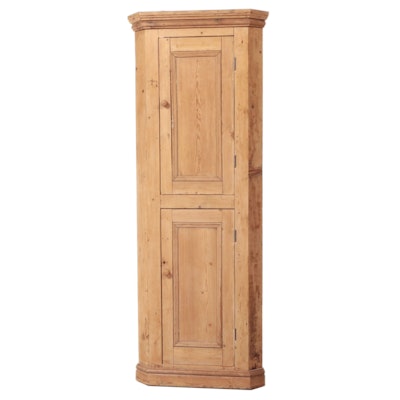 George III Style Pine Corner Cabinet
