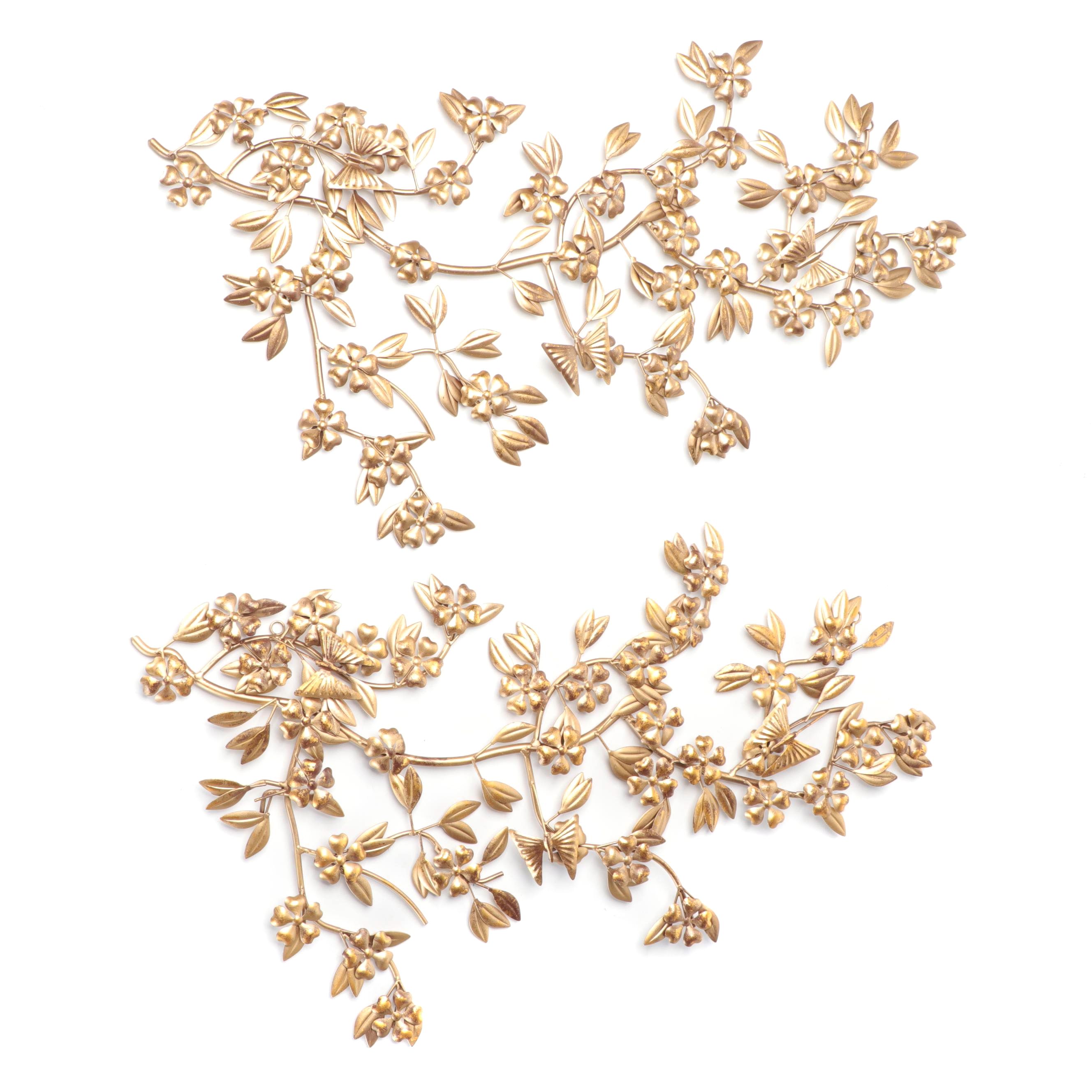 Opalhouse Gold Colored Floral and Foliate Wall Decor EBTH