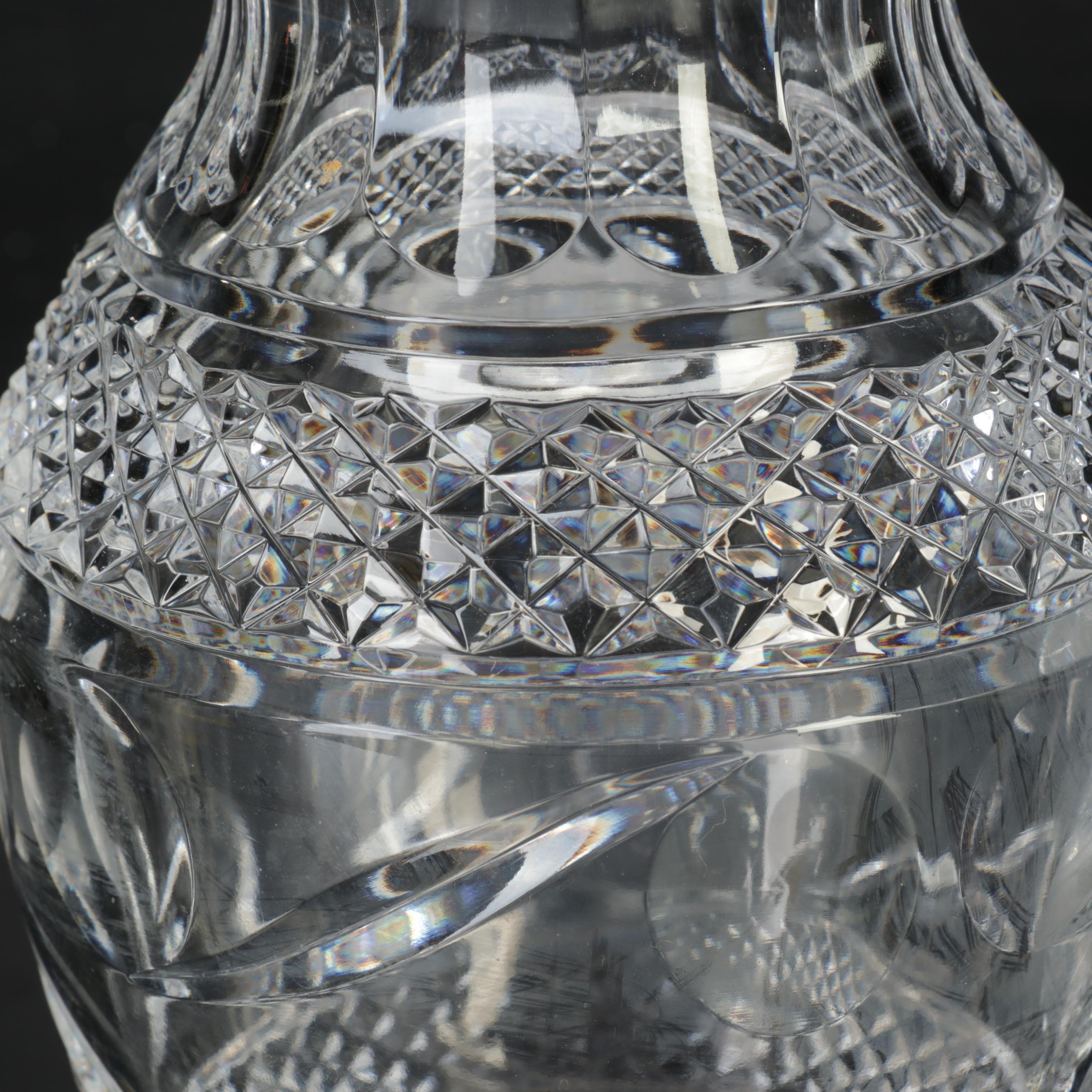Waterford Crystal Vase and Footed Bud Vase, Late 20th Century EBTH