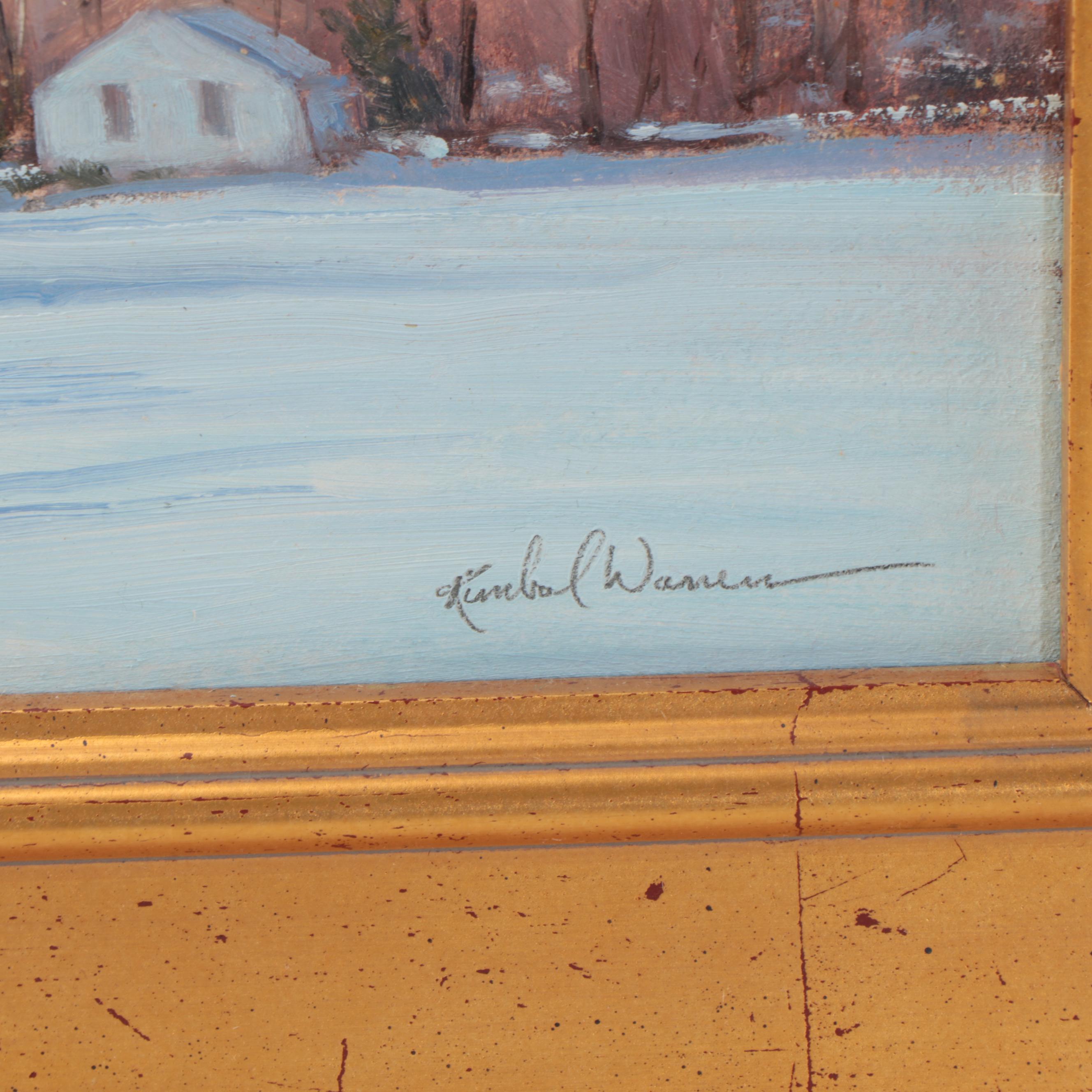 Kimbal Warren Landscape Oil Painting "Winter Afternoon" | EBTH