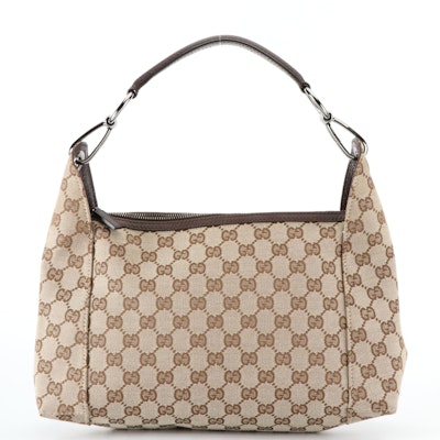 Gucci Handbag in GG Canvas and Leather Trim