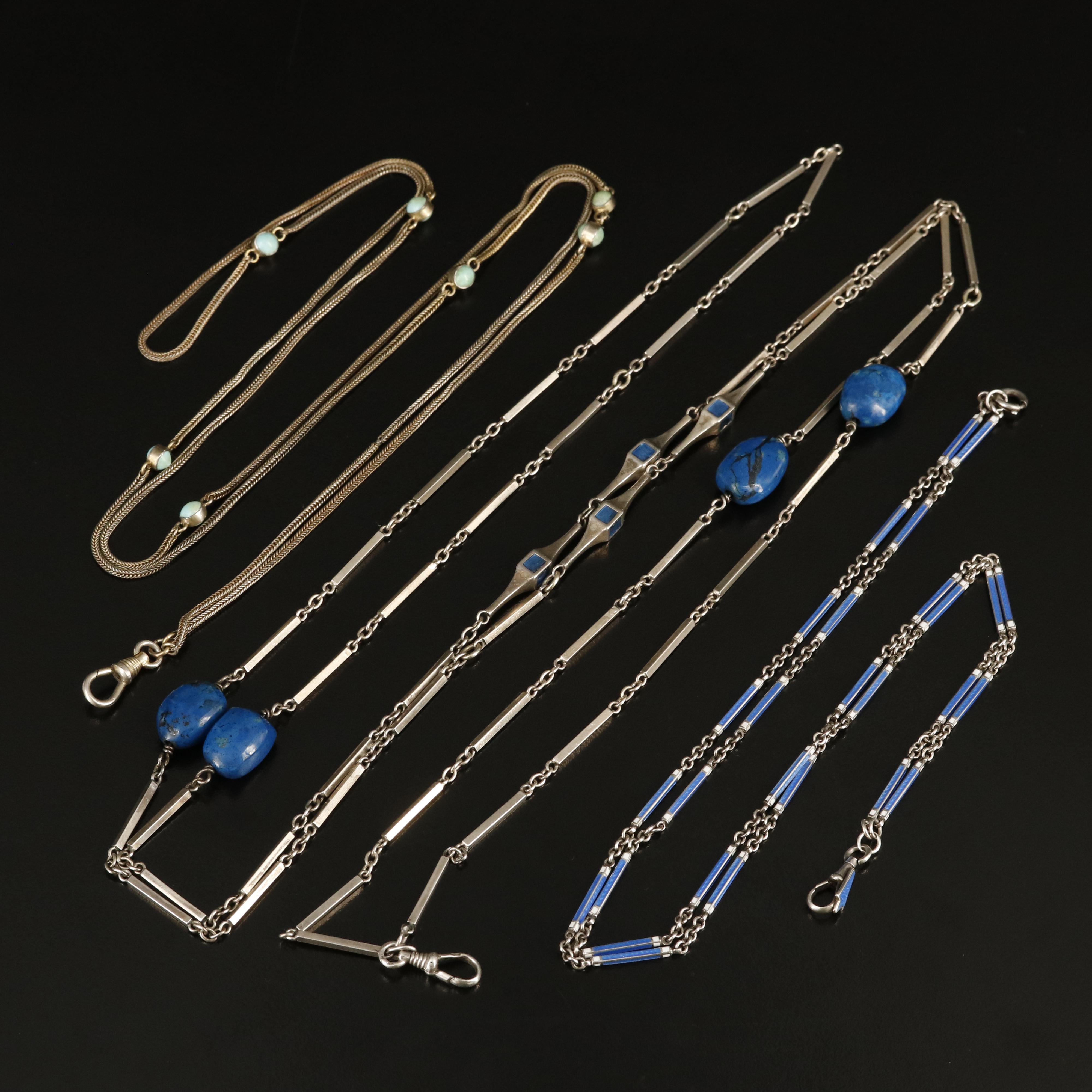 Art Deco Sterling Watch Chains and Chain EBTH