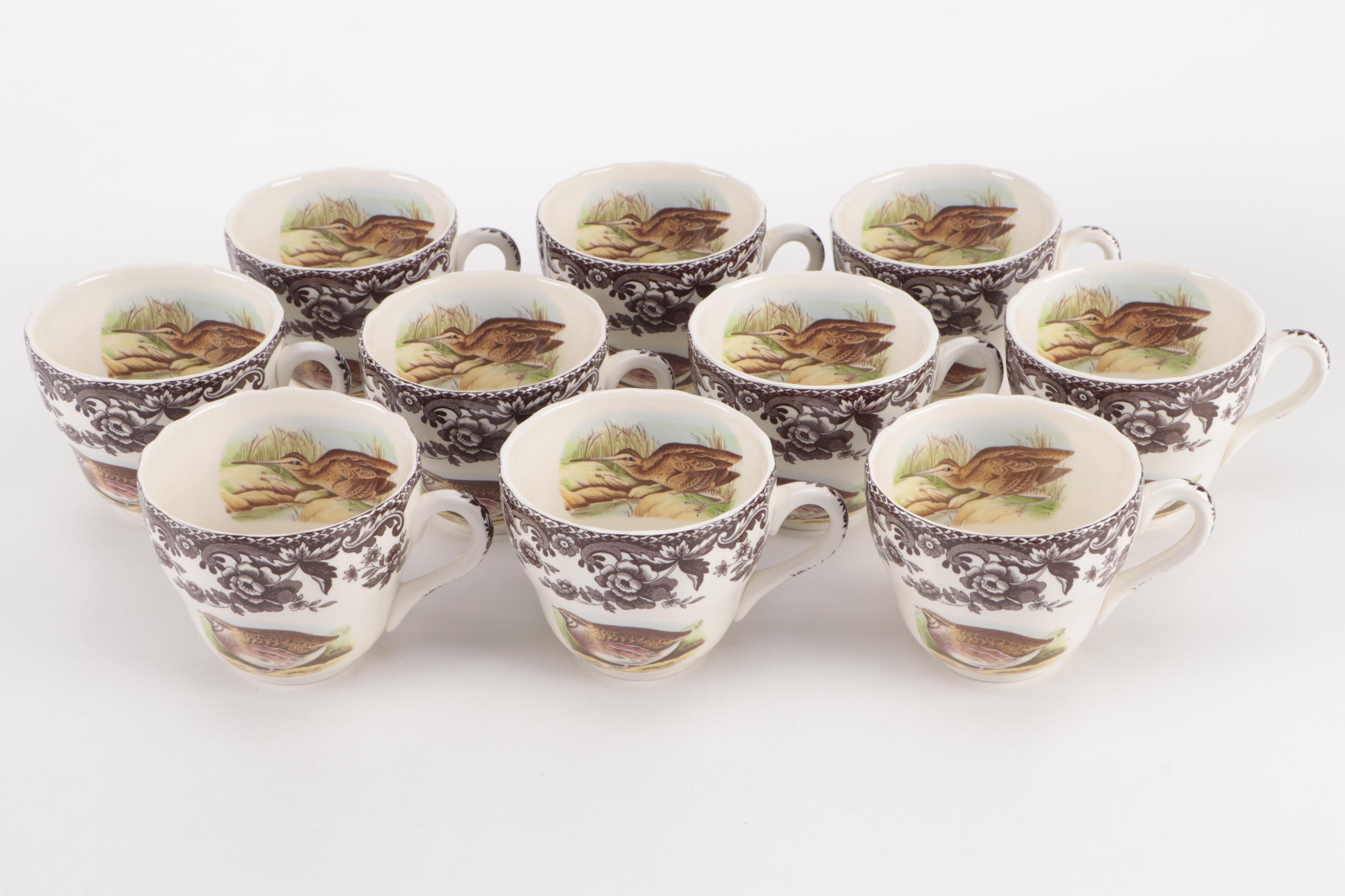 Spode "Woodland" Dinnerware and Flat Cups with Saucers EBTH