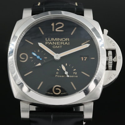 Panerai Luminor GMT Power Reserve 44mm Steel Automatic Wristwatch