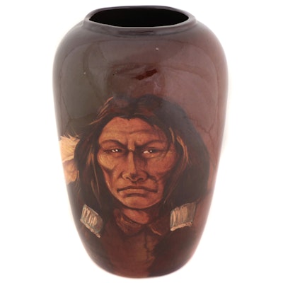 Rick Wisecarver Hand-Painted Wihoa Earthenware Vase, 1980