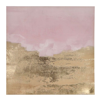 Project 62 Abstract Pink and Gold Tone Foil Embellished Giclée