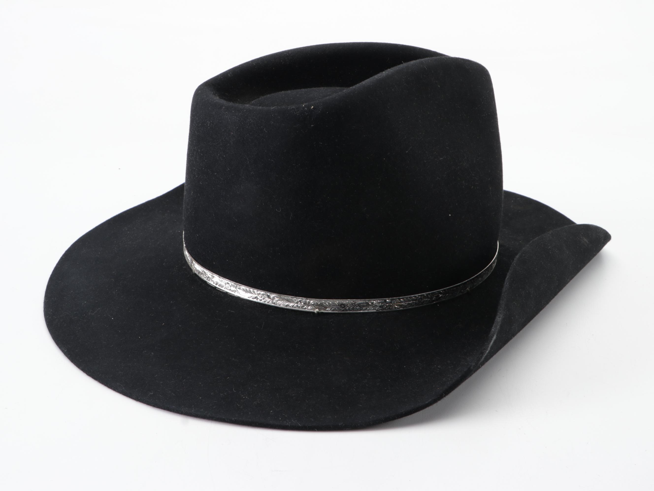 Stetson and Resistol Beaver Fur Felt Western Teardrop Crown Hats EBTH