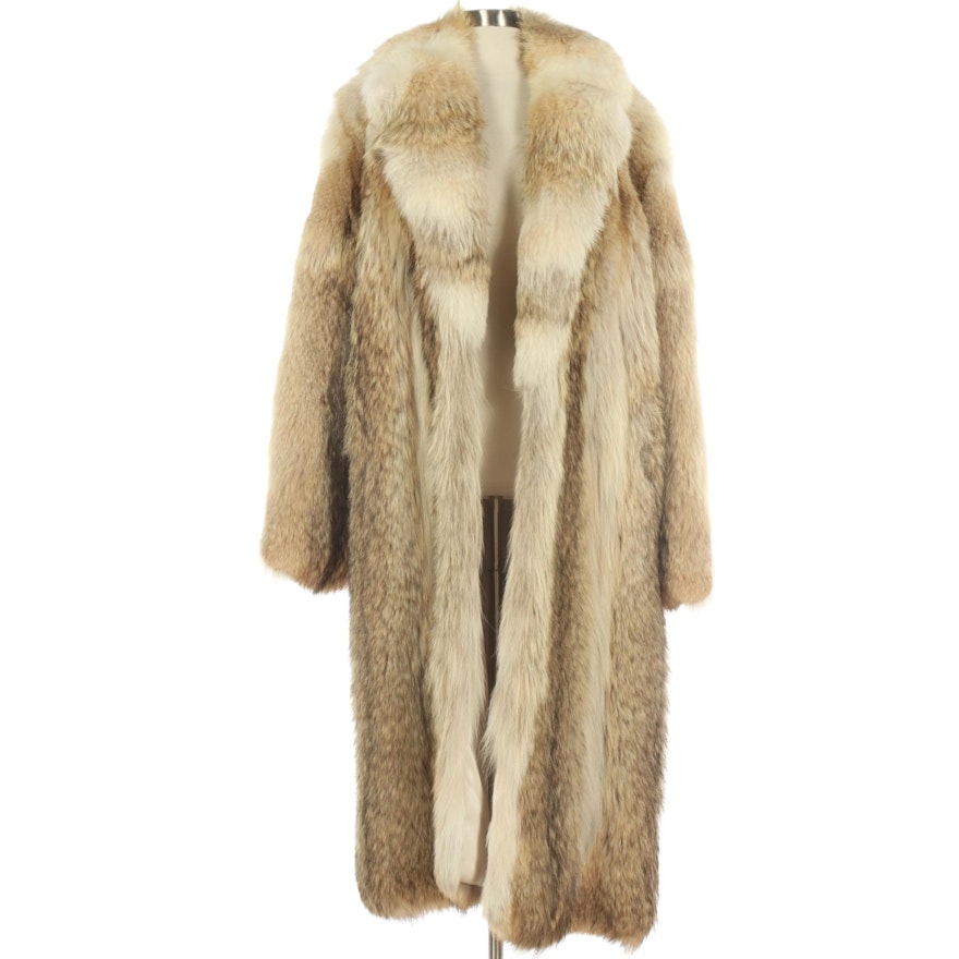 Coyote Fur Notched Collar Coat from Leakas-Roark Furs