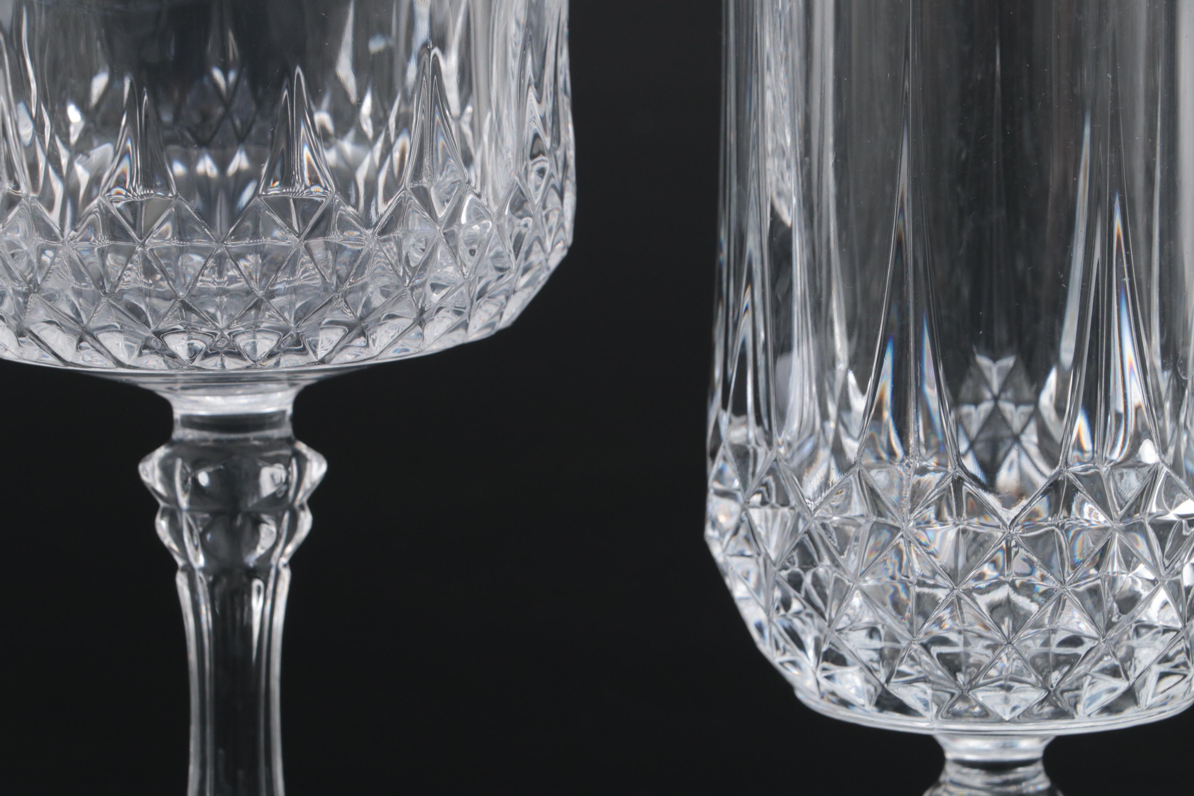 Cristal d'ArquesDurand "Longchamp" Crystal Iced Tea Glasses, Coupes