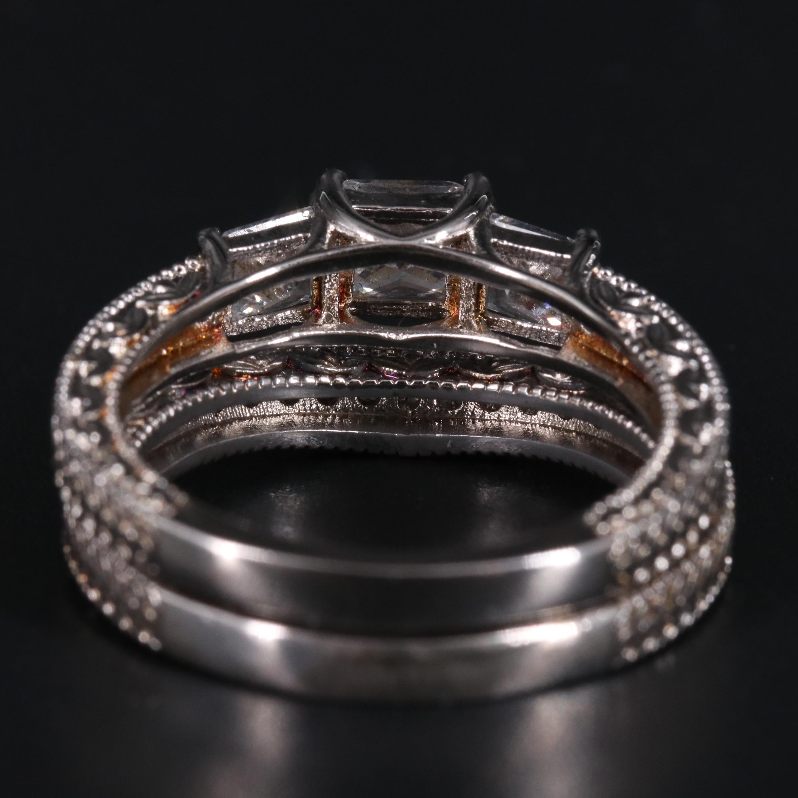Cubic Zirconia Ring and Enhancer Band EBTH