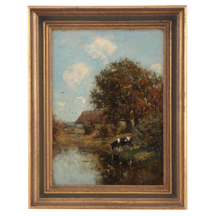 Berend Jan Brouwer Landscape Oil Painting