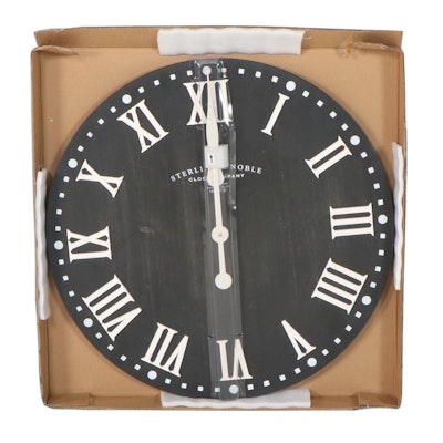 Sterling & Noble Large Wooden Wall Clock